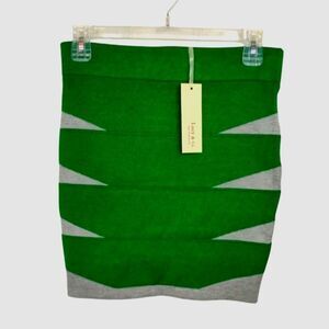 Lucy & Co. Green and Gray Sweater Mini Skirt Size M/L NWT